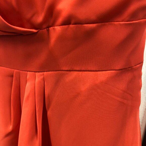 Size 10 Knee-Length Bridesmaid Burnt Orange Persismmon Rust Ginger Halter Cruise - Picture 6 of 7